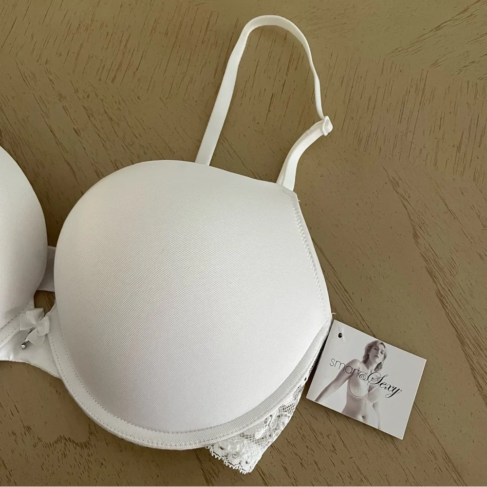 NWT Smart & Sexy Add 2 Cup Sizes Push-Up Bra |White 36C - Picture 5 of 10